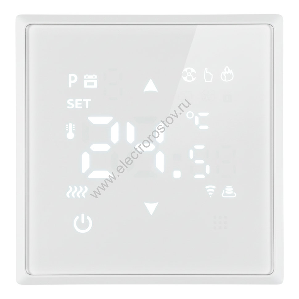 STEKKER Эмили Белый фарфор, soft touch Терморегулятор Wi-Fi (механизм) 3500Вт