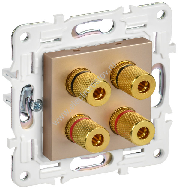 IEK SKANDY Песочный Аудиорозетка 4-ая SK-A01Sa