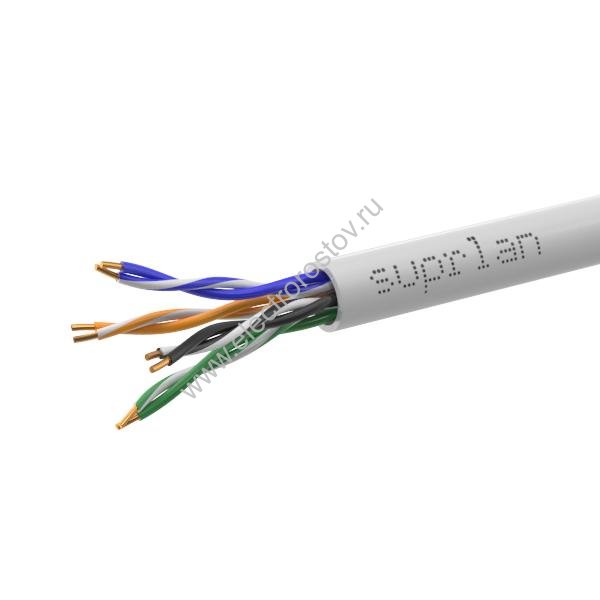 Кабель UTP витая пара, кат. 5e 4 пары Медь (Уп 305м) 4x2x0.51 Premium Suprlan