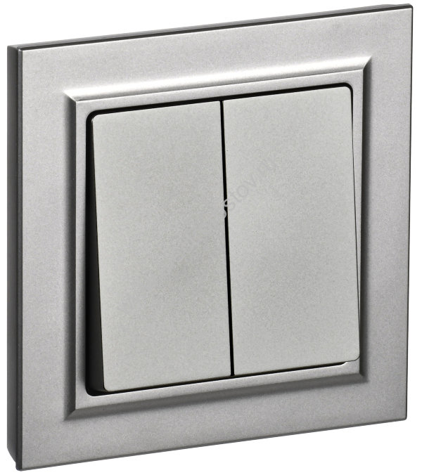 IEK BRITE Сталь Выключ. 2-кл. 10А в сборе ВСР10-2-0-БрС