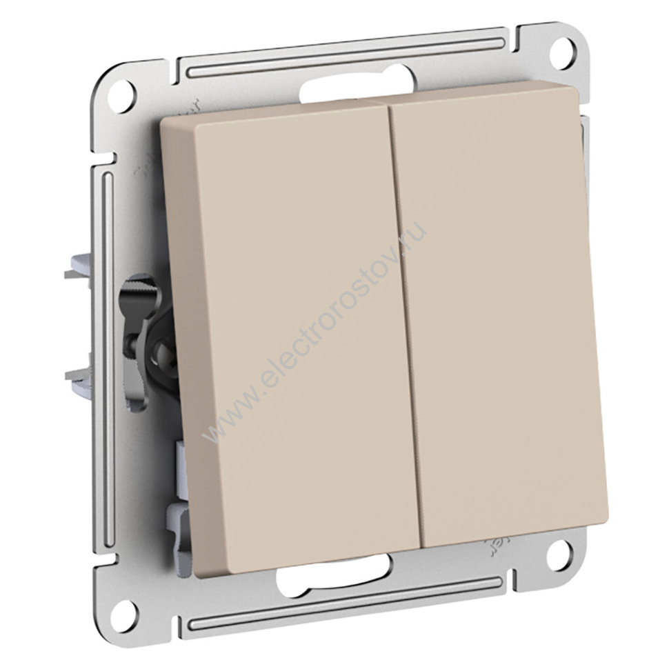 AtlasDesign Песочный Выключатель с самовозвратом двойной Schneider Electric