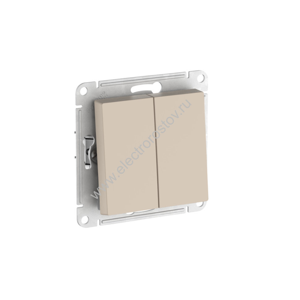 AtlasDesign Песочный Переключатель 2-клавишный с быстрозажим. клеммами Schneider Electric