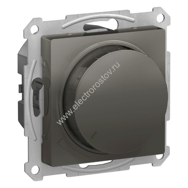 AtlasDesign Сталь Светорегулятор (диммер) поворотно-нажимной, 400Вт Schneider Electric