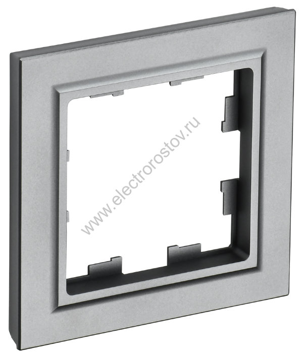 IEK BRITE BASE Сталь Рамка 1-м РУ-1-БрС