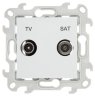 Simon 24 Белый Розетка TV-SAT проходная Simon