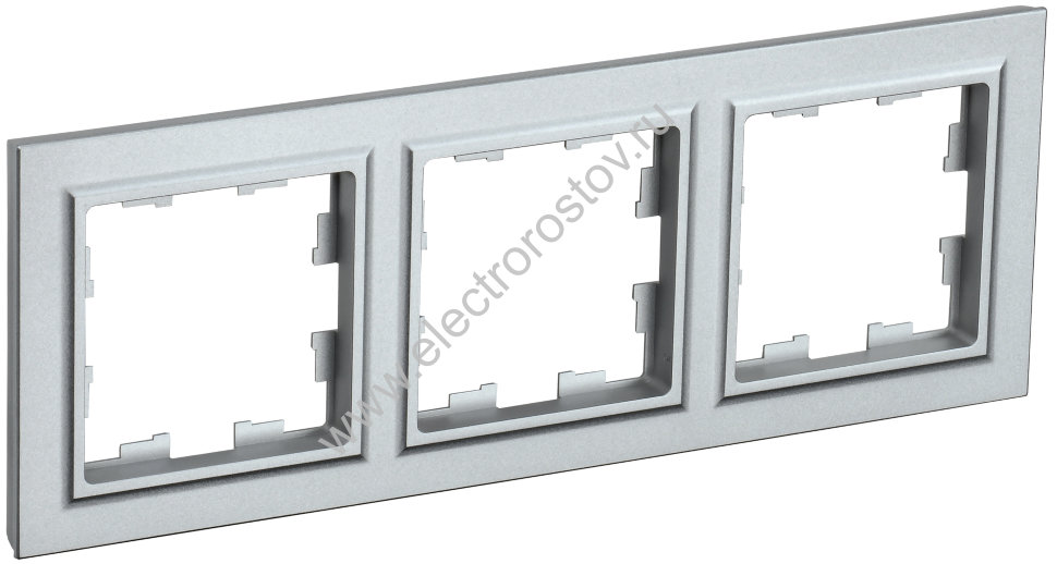 IEK BRITE BASE Алюминий Рамка 3-м РУ-3-БрА