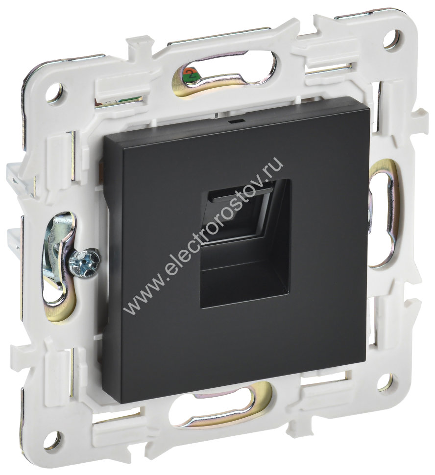 IEK SKANDY Черный Розетка компьютерная RJ45 кат.5E SK-K01Bl