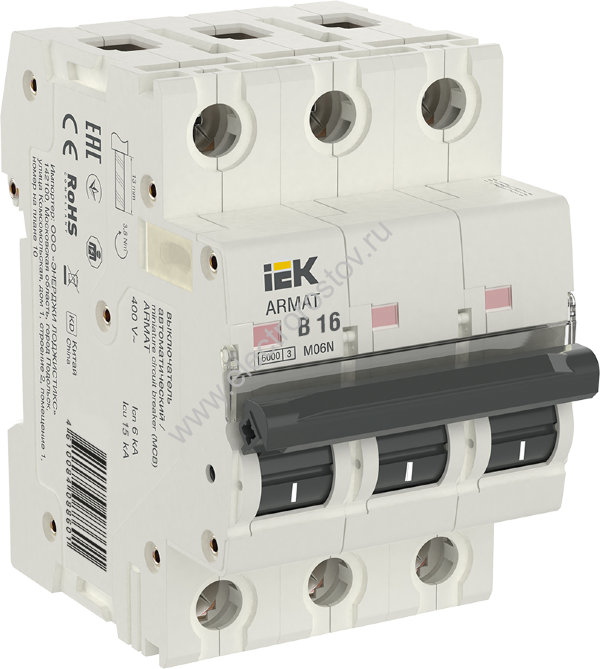 IEK ARMAT Автоматический выключатель M06N 3P B 16А
