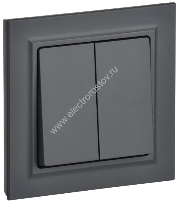 IEK BRITE Графит Выключ. 2-кл. 10А в сборе ВСР10-2-0-БрГ