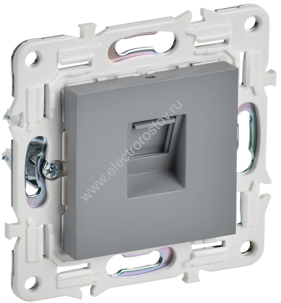 IEK SKANDY Серый Розетка компьютерная RJ45 кат.5E SK-K01Gr