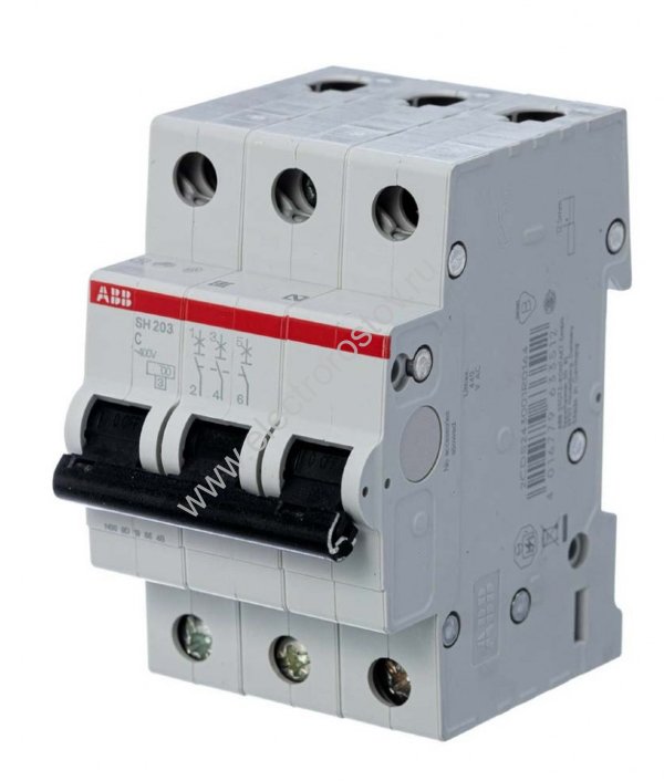 SH203L Автоматический выключатель 3P C10 4,5кА/6кА ABB