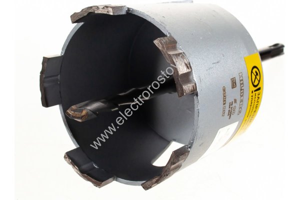 Коронка SDS+ алмазная D=80, армированный бетон/кирпич, в сборе, HILBERG