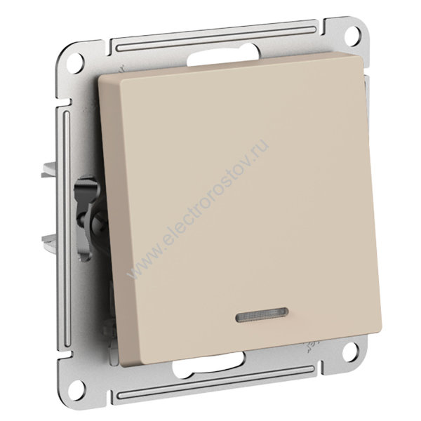 AtlasDesign Песочный Переключатель 1-клавишный с подсветкой Schneider Electric