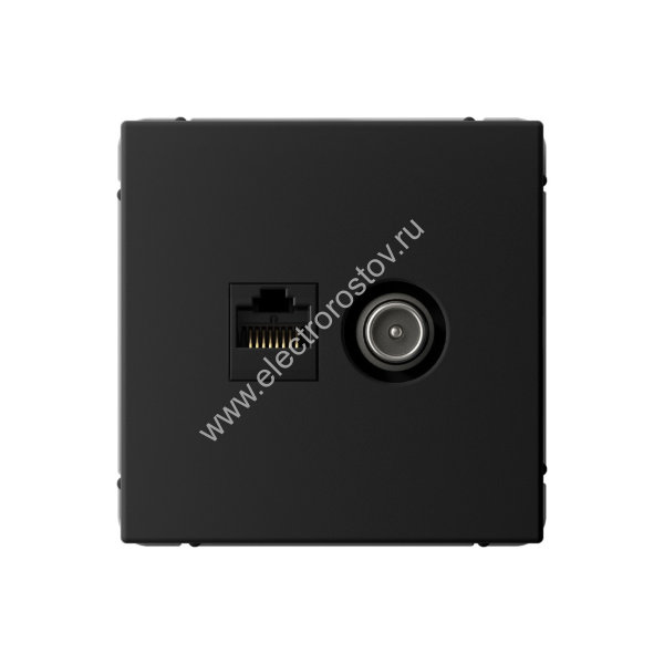 Systeme Electric ArtGallery Карбон Розетка двойная ТВ + компьютерная RJ45, кат. 5Е