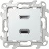 Simon 24 Белый Розетка HDMI+USB 2.0 Simon