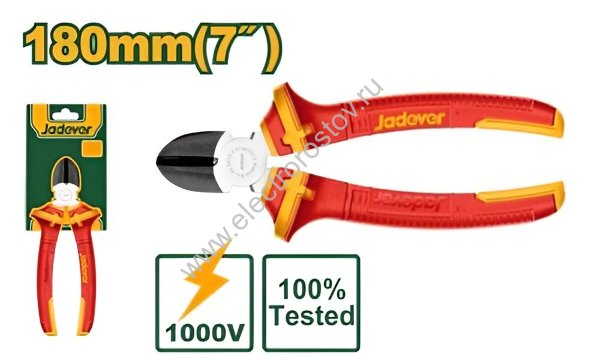 Кусачки боковые 6"/160мм, 1000В Jadever