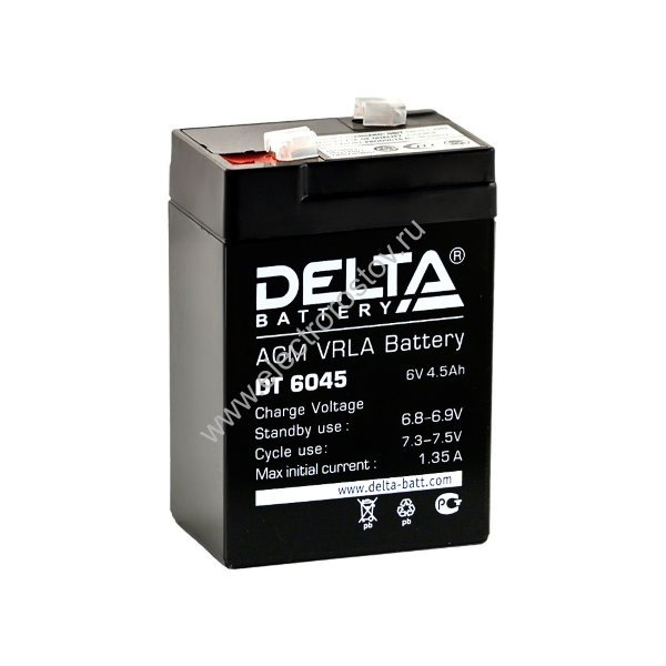 Аккумулятор 6В/4,5 А/ч DELTA