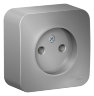 Blanca наруж Алюминий Розетка б/з без шторок 16А, 250В, изолир. пластина Schneider Electric