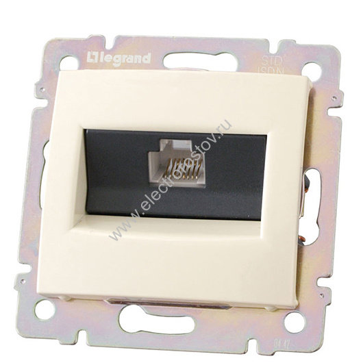 Valena Слоновая кость Розетка комп(RJ45) 1-ая 5 кат.крепление винт.с лапками Legrand