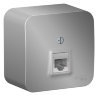 Blanca наруж Алюминий Розетка компьютерная RJ45, кат.5E, изолир. пластина Schneider Electric
