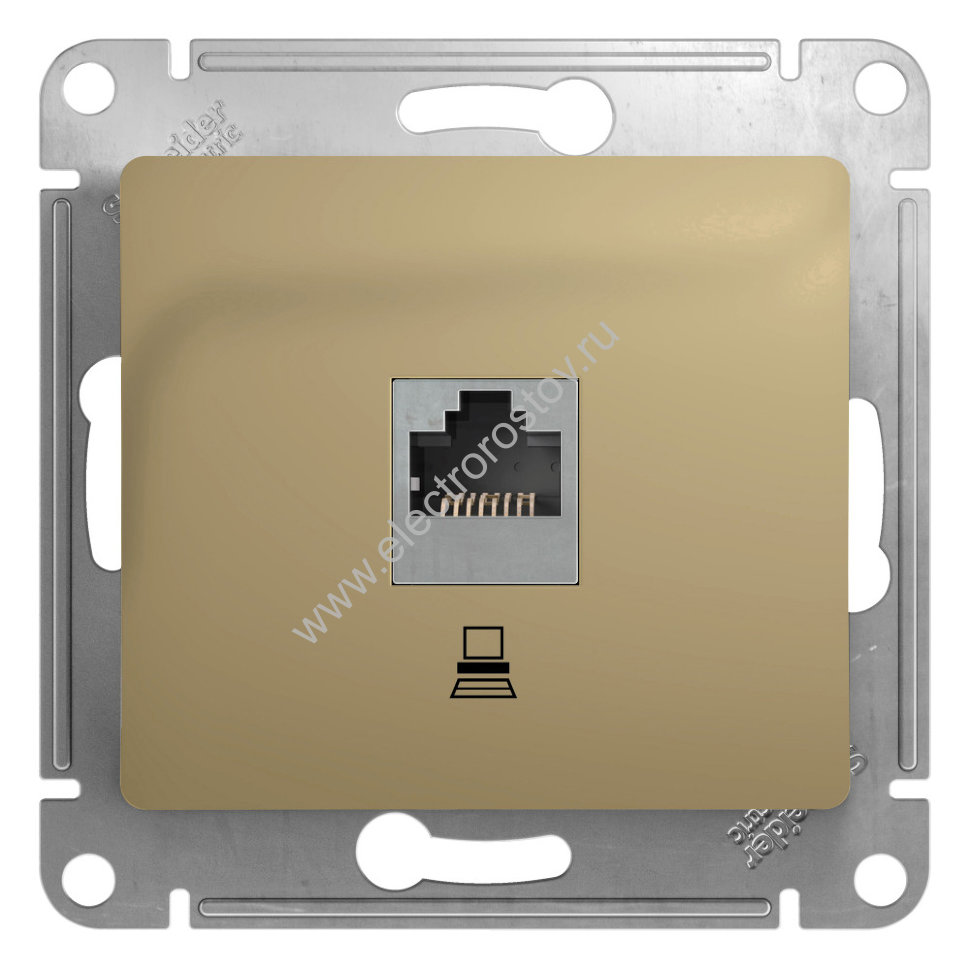 Glossa Титан Розетка компьютерная 1-ая RJ45, кат. 5e Schneider Electric