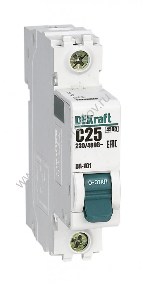 ВА-101 Автоматический выключатель 1P C25 4.5кА DEKraft
