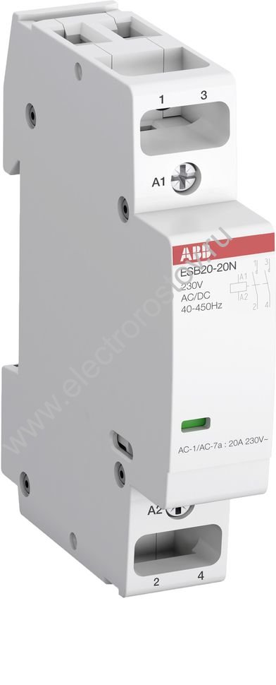 ESB20-11N-06 Контактор модульный 220V AC 20А 1НО+1НЗ ABB