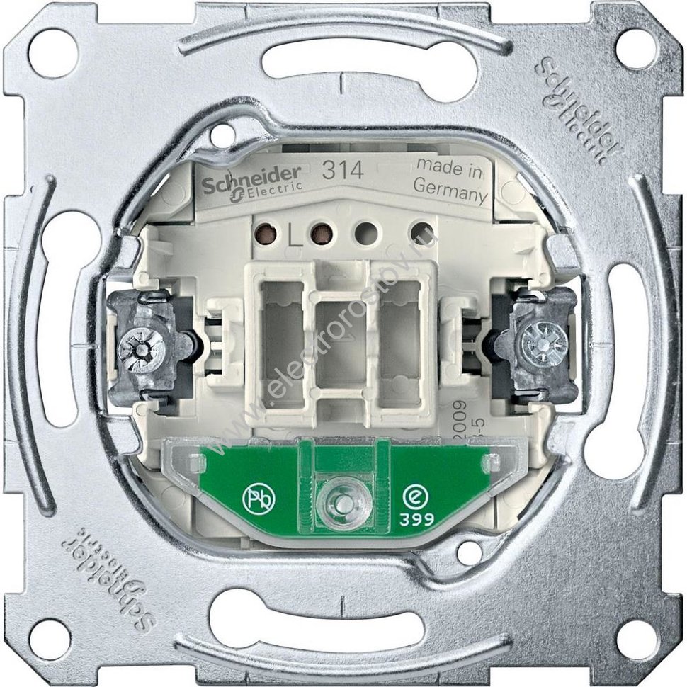 Schneider Electric Merten Механизм QuickFlex Переключателя 1-клавишного с подсветкой 10A, QF безвинт