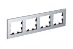 AtlasDesign Nature Металл серебро Рамка 4-ая Schneider Electric