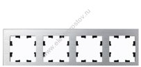 AtlasDesign Nature Металл серебро Рамка 4-ая Schneider Electric