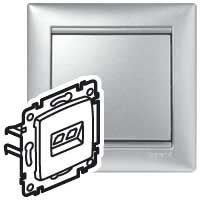 Valena Алюминий Розетка комп(RJ45) 2-ая 5 кат.крепление винт с лапками Legrand