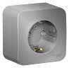 Blanca наруж Алюминий Розетка с/з со шторками 16А, 250В, изолир. пластина Schneider Electric
