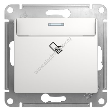 Glossa Белый Выключатель карточный Schneider Electric