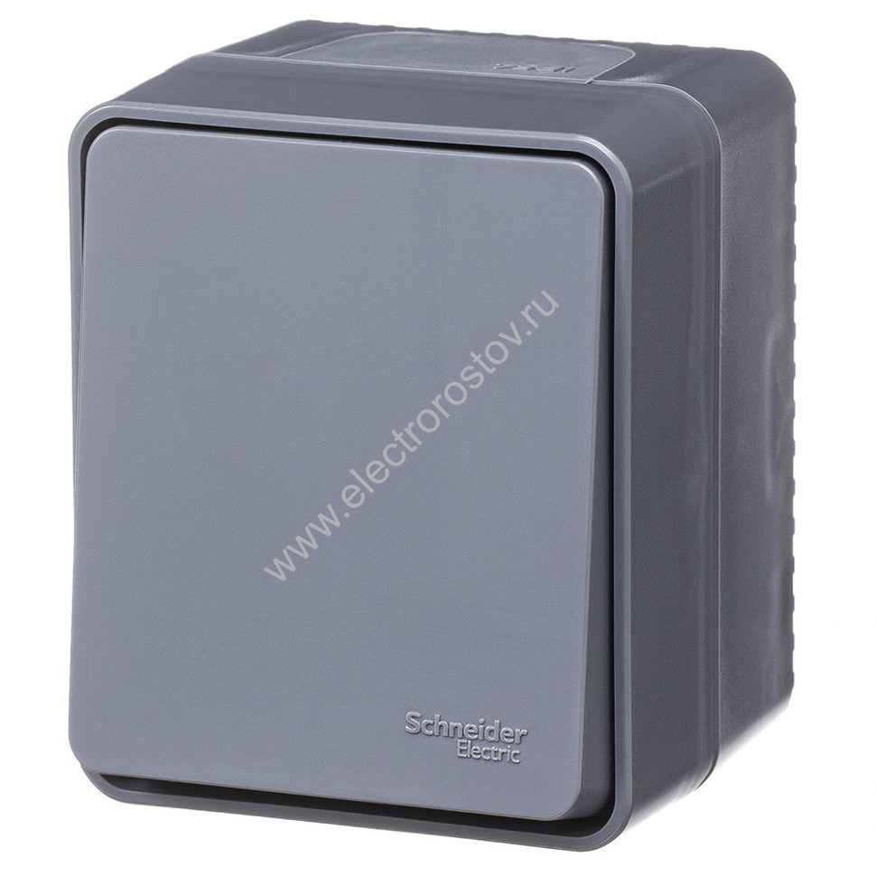 AtlasDesign Profi54 Антрацит Выключатель кнопочный 1-клавишный IP54 Schneider Electric