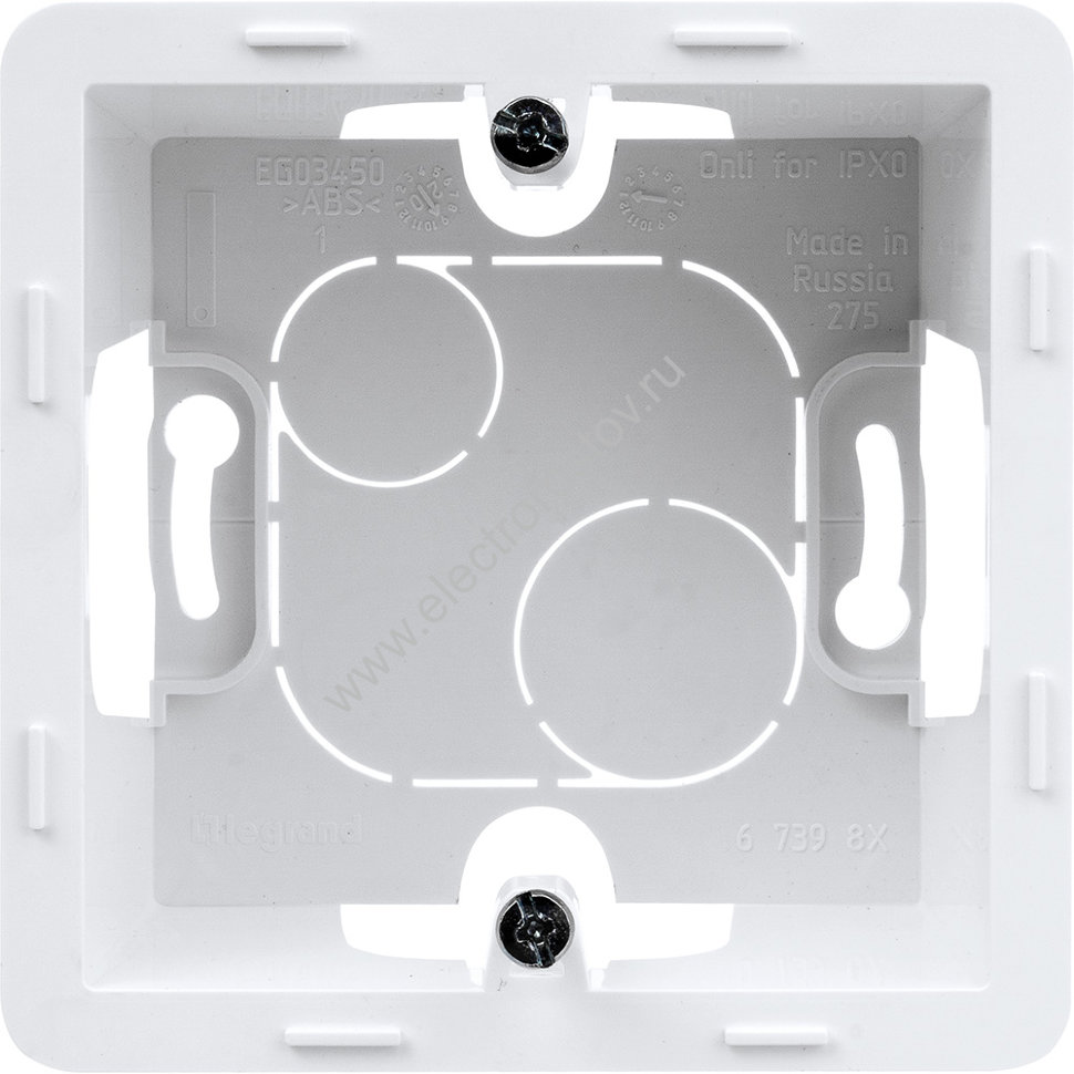INSPIRIA Белый Коробка накладного монтажа 1-ая Legrand