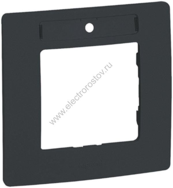 Etika Антрацит Рамка 1-ая с держателем для маркировки антрацит Legrand