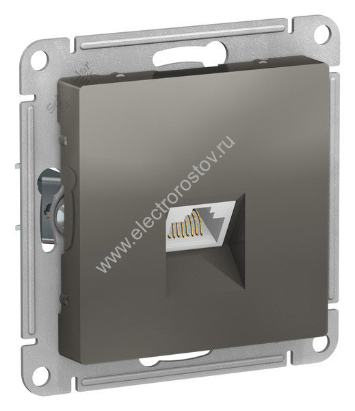 AtlasDesign Сталь Розетка компьютерная 1-ая RJ45, кат. 6А Schneider Electric
