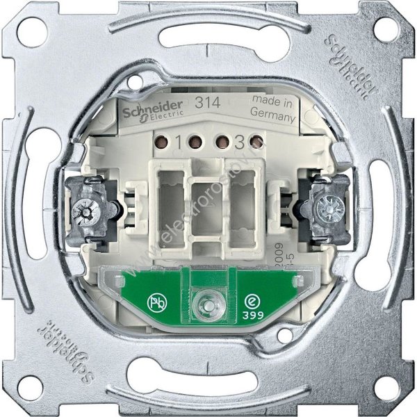 Schneider Electric Merten Механизм QuickFlex Переключателя перекрёстного с подсветкой, безвинт. зажи