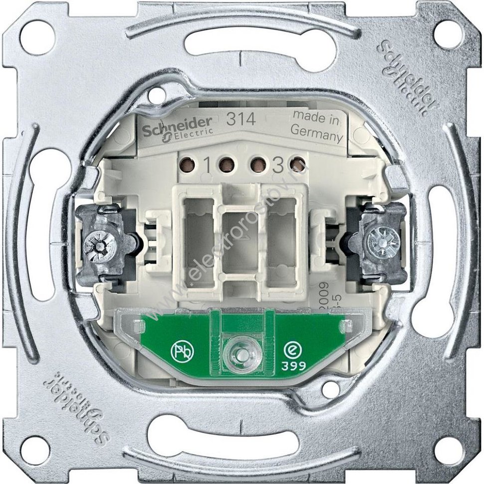 Schneider Electric Merten Механизм QuickFlex Переключателя перекрёстного с подсветкой, безвинт. зажи