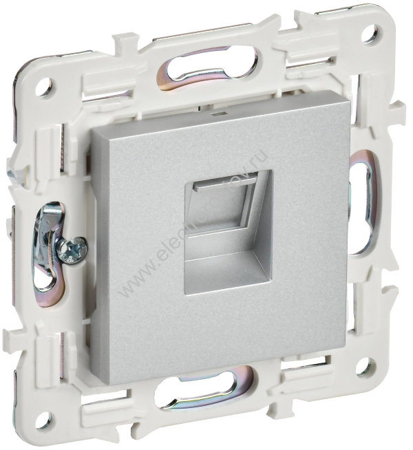 IEK SKANDY Серебряный Розетка компьютерная RJ45 кат.6 SK-K02S
