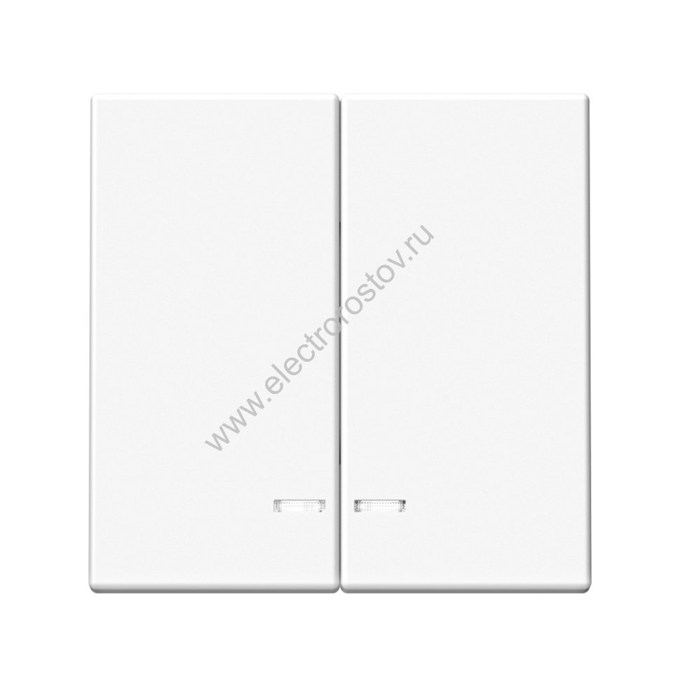 Systeme Electric ArtGallery Белый Выключатель 2-клавишный с подсветкой, сх.5а, 10АХ, механизм