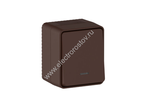AtlasDesign Profi54 Коричневый Выключатель 1-клавишный с подсветкой Schneider Electric