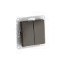 AtlasDesign Мокко Выключатель 2-клавишный с быстрозажим. клеммами Schneider Electric