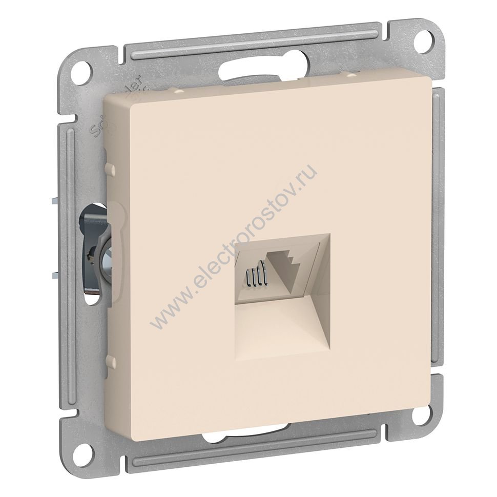 AtlasDesign Беж Розетка телефонная RJ11 Schneider Electric