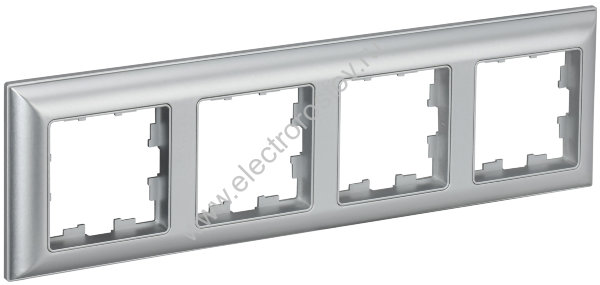 IEK BRITE DECOR Алюминий 3D-форма Рамка 4-м РУ-4-Бр