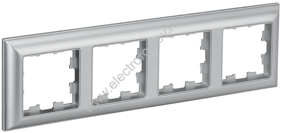 IEK BRITE DECOR Алюминий 3D-форма Рамка 4-м РУ-4-Бр