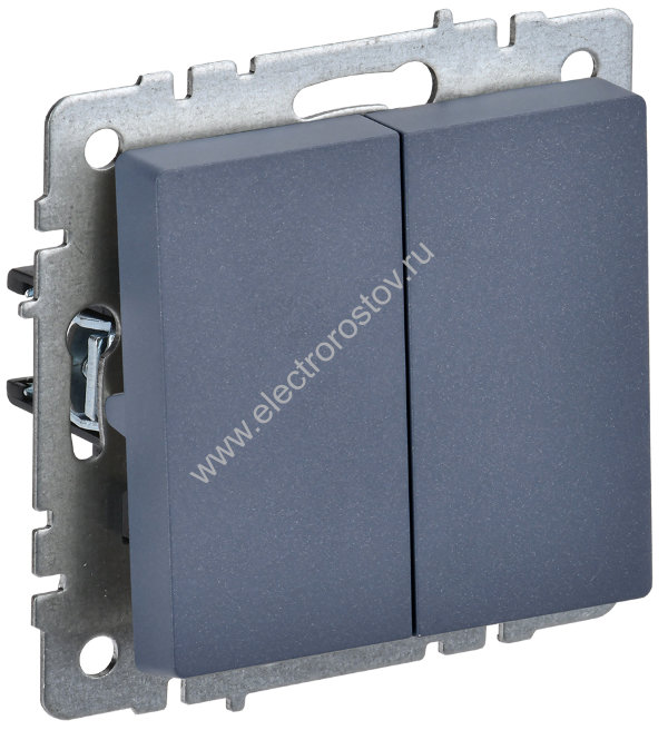 IEK BRITE BASE Маренго Выключ. 2-кл прох. 10А ВС10-2-6-БрМ