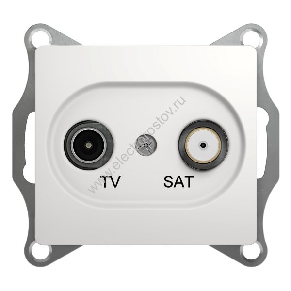 Glossa Белый Розетка TV-SAT оконечная Schneider Electric