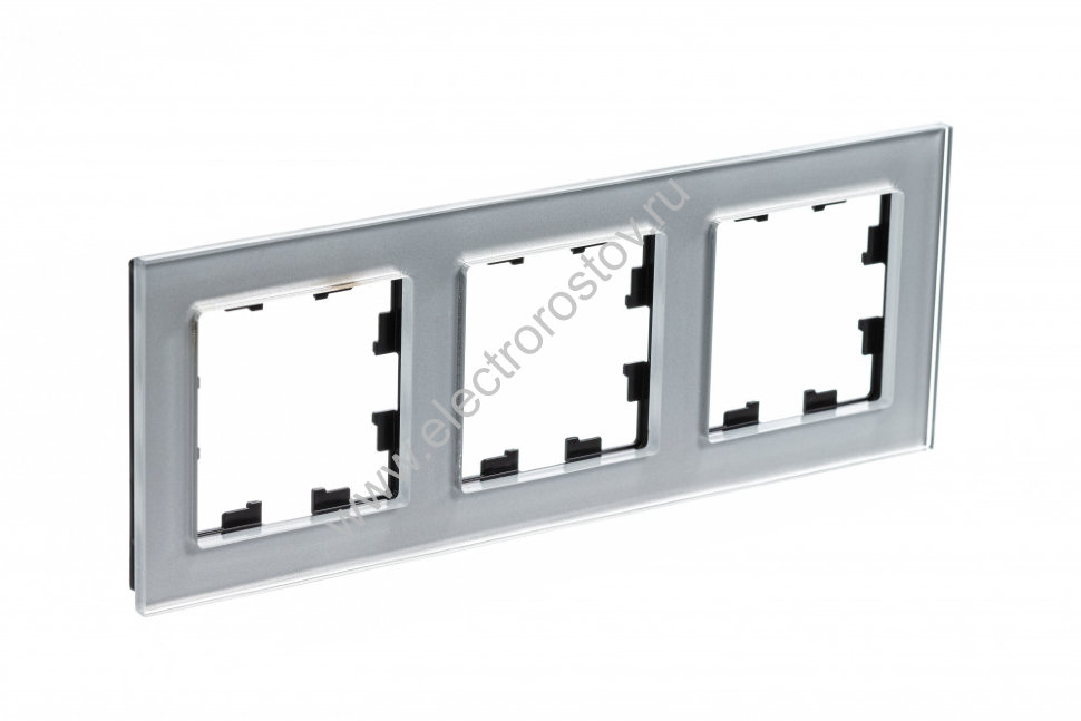 AtlasDesign Nature Стекло алюминий Рамка 3-ая Schneider Electric