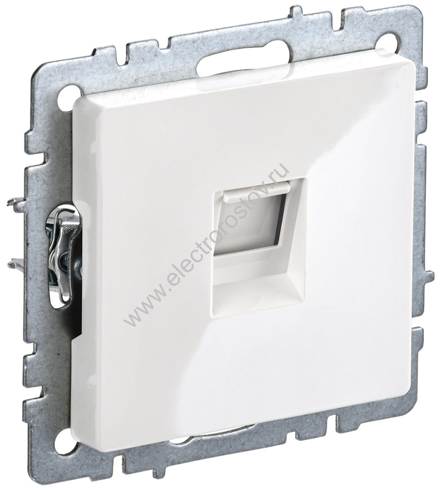 IEK BRITE BASE Белый Розетка комп RJ45 кат.6 РК11-БрБ